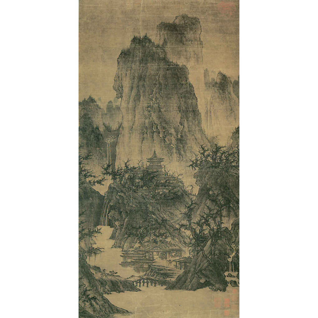 Mydoso公式アカウント04 二玄社中国複製画　李成　晴巒蕭寺図　掛軸 P103 李成：晴巒蕭寺図– 株式会社二玄社（複製品）