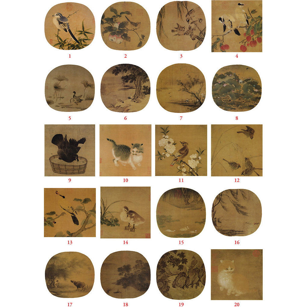 中国古美術・旧藏・宋代風・宋徽宗款・花鳥図・手描き中堂画・宣紙