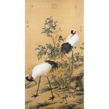 画像をギャラリービューアに読み込む, P53 郎世寧:花陰双鶴図