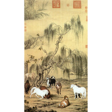 将图片加载到图库查看器,P54 郎世寧:八駿図